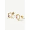 Oliver Bonas Pink Lyra Flowers & Stone Cluster Stud Earrings -Default Template 2 unnamed file 10