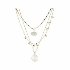 Oliver Bonas Gold Tone Faro Pearl Charms Layered Row Necklace -Default Template 2 unnamed file 1000
