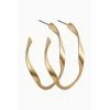 Oliver Bonas Gold Tone Patti Matte Twist Hoop Earrings -Default Template 2 unnamed file