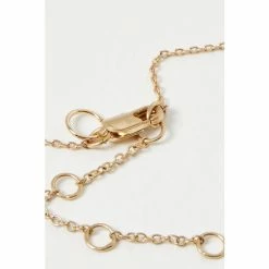 Oliver Bonas Gold Nerida Flower And Blue Stone Pendant Necklace -Default Template 2 unnamed file 1012