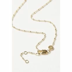 Oliver Bonas Alula Round Blue Chalcedony Drop Gold Plated Pendant Necklace -Default Template 2 unnamed file 1019