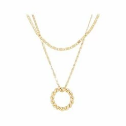 Oliver Bonas Gold Marina Twist Layered Chain Pendant Necklace -Default Template 2 unnamed file 1026