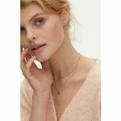 Oliver Bonas Emir Round Gold Coloured Enamel Drop Double Row Necklace -Default Template 2 unnamed file 1064