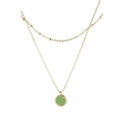 Oliver Bonas Emir Round Gold Coloured Enamel Drop Double Row Necklace -Default Template 2 unnamed file 1065