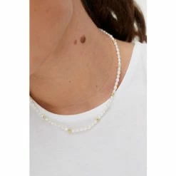Oliver Bonas Edith Gold Coloured Pearl And Bead Necklace -Default Template 2 unnamed file 1084