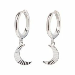 Oliver Bonas Luna Engraved Moon Silver Drop Earrings -Default Template 2 unnamed file 111