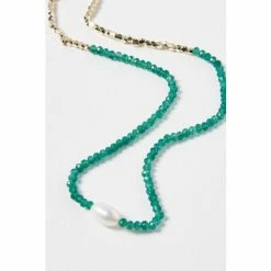 Oliver Bonas Green Geila Beaded Jade Gold Plated Necklace -Default Template 2 unnamed file 1140