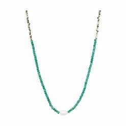 Oliver Bonas Green Geila Beaded Jade Gold Plated Necklace -Default Template 2 unnamed file 1144