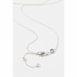 Oliver Bonas Silver Tone Francesca Mother Of Pearl Curve Disc Drop Pendant Necklace -Default Template 2 unnamed file 1166