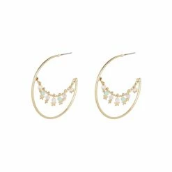 Oliver Bonas Gold Tone Serena Hoop Earrings -Default Template 2 unnamed file 118