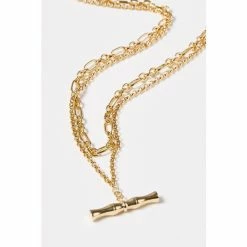 Oliver Bonas Womens Gold Plated Brass Iustus Double Row T Bar Bamboo Pendant Necklace -Default Template 2 unnamed file 1182