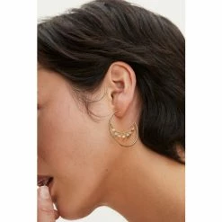 Oliver Bonas Gold Tone Serena Hoop Earrings -Default Template 2 unnamed file 119