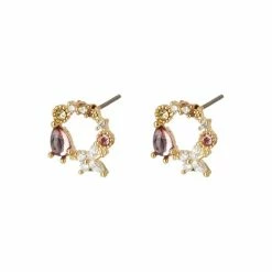 Oliver Bonas Pink Lyra Flowers & Stone Cluster Stud Earrings -Default Template 2 unnamed file 12
