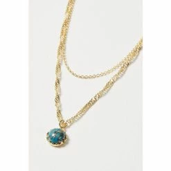 Oliver Bonas Darcy Stone Drop Double Row Gold Plated Layered Necklace -Default Template 2 unnamed file 1203