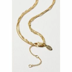 Oliver Bonas Darcy Stone Drop Double Row Gold Plated Layered Necklace -Default Template 2 unnamed file 1204