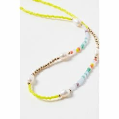 Oliver Bonas Yellow Skyla Seed Bead And Pearl Drop Necklace -Default Template 2 unnamed file 1233
