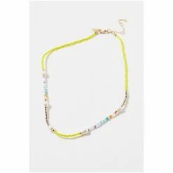 Oliver Bonas Yellow Skyla Seed Bead And Pearl Drop Necklace -Default Template 2 unnamed file 1237
