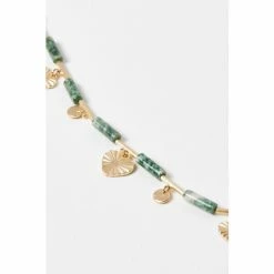 Oliver Bonas Natural Lettie Marble Beads And Heart Charm Pendant Necklace -Default Template 2 unnamed file 1247
