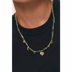 Oliver Bonas Natural Lettie Marble Beads And Heart Charm Pendant Necklace -Default Template 2 unnamed file 1249