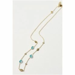 Oliver Bonas Green Treasure Flower Leaf And Stone Detail Collar Necklace -Default Template 2 unnamed file 1285