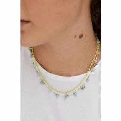 Oliver Bonas Natural Rudi Beaded Chain And Stone Chips Layered Necklace -Default Template 2 unnamed file 1294