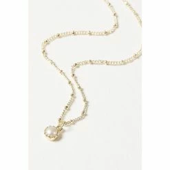Oliver Bonas Alula Round Pearl Drop Gold Plated Pendant Necklace -Default Template 2 unnamed file 1298