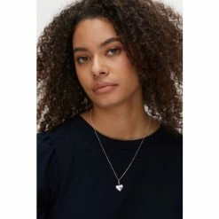 Oliver Bonas Silver Plated Grazia Machine Engraved Heart Charm Necklace -Default Template 2 unnamed file 1306