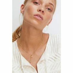 Oliver Bonas Blue Ula Flower Pearl & Heart Gold Plated Chain Necklace -Default Template 2 unnamed file 1314