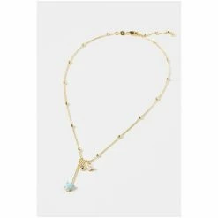 Oliver Bonas Blue Ula Flower Pearl & Heart Gold Plated Chain Necklace -Default Template 2 unnamed file 1315