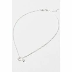 Oliver Bonas Moon & Star Charm Chain Necklace