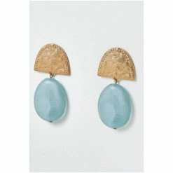Oliver Bonas Blue Ezra Stone Stud Earrings -Default Template 2 unnamed file 132