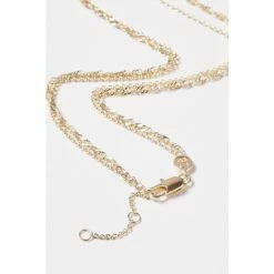 Oliver Bonas Green Darcey Stone Drop Double Row Gold Plate Necklace -Default Template 2 unnamed file 1324