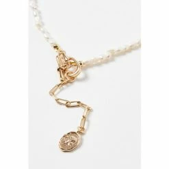 Oliver Bonas Natural Cyrene Pearl & Chain Pendant Necklace -Default Template 2 unnamed file 1330