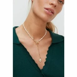 Oliver Bonas Natural Cyrene Pearl & Chain Pendant Necklace -Default Template 2 unnamed file 1332