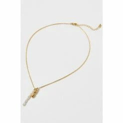 Oliver Bonas Natural Vera Pearl & Golden Nugget Chain Necklace -Default Template 2 unnamed file 1337