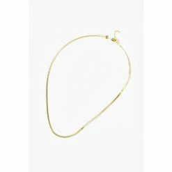 Oliver Bonas Zale Skinny Gold Plated Snake Chain Necklace