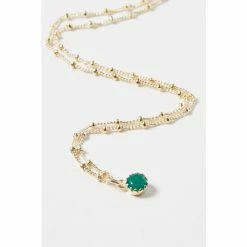 Oliver Bonas Alula Round Onyx Drop Gold Plated Necklace -Default Template 2 unnamed file 1366