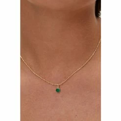 Oliver Bonas Alula Round Onyx Drop Gold Plated Necklace -Default Template 2 unnamed file 1368