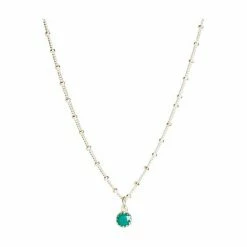 Oliver Bonas Alula Round Onyx Drop Gold Plated Necklace -Default Template 2 unnamed file 1370