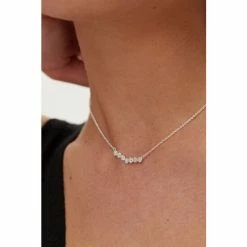 Oliver Bonas Silver Cordelia Multi Flower Casting Silver Bar Necklace -Default Template 2 unnamed file 1398