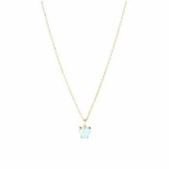 Oliver Bonas Blue Varuna Stone Heart Charm Gold Plated Chain Necklace -Default Template 2 unnamed file 1405