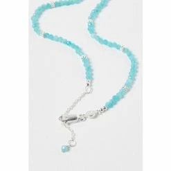 Oliver Bonas Blue Jovie Beaded Nugget Blue Amazonite And Silver Necklace -Default Template 2 unnamed file 1408