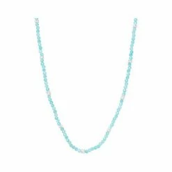 Oliver Bonas Blue Jovie Beaded Nugget Blue Amazonite And Silver Necklace -Default Template 2 unnamed file 1412