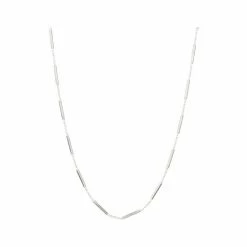 Oliver Bonas Miho Bar Detail Delicate Silver Plated Chain Necklace