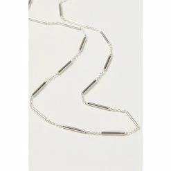 Oliver Bonas Miho Bar Detail Delicate Silver Plated Chain Necklace -Default Template 2 unnamed file 1415