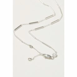 Oliver Bonas Miho Bar Detail Delicate Silver Plated Chain Necklace -Default Template 2 unnamed file 1416