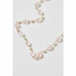Oliver Bonas Pink Clover Pearl And Quartz Gold Plated Collar Necklace -Default Template 2 unnamed file 1425
