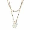 Oliver Bonas Natural Sadie Disc And Pearl Charm Layered Pendant Necklace -Default Template 2 unnamed file 1430