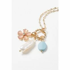 Oliver Bonas Natural Ariana Flower And Pearl Drop Pendant Necklace -Default Template 2 unnamed file 1445