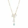 Oliver Bonas Natural Brea Flower Pearl And Stone Drop Necklace -Default Template 2 unnamed file 1449
